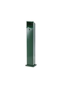 Colonna posacenere combinata, capacit&agrave; 5 l, largh. x alt. x prof. 180 x 1150 x 150 mm, verde muschio Var