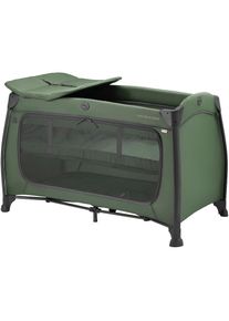 hauck, Baby-Reisebett &raquo;Play N Relax Center, darkgreen&laquo; inkl. Neugeboreneneinhang, Wickelmulde, Ausstieg, R&auml;der, dunkelgr&uuml;n, Liegefl&auml;che B/L: 60cm x 