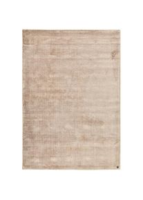 Tom Tailor HOME, Tom Tailor HOME Teppich &raquo;Shine uni&laquo; rechteckig 8 mm H&ouml;he Handweb Teppich, 100% Viskose, handgewebt, mit elegantem Schimmer, beige, 