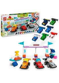 Lego, Lego Konstruktionsspielsteine &raquo;F1 Team Rennautos mit Rennfahrern (10445), Lego DUPLO Town&laquo; Made in Europe, bunt, Einheitsgr&ouml;&szlig;e, 