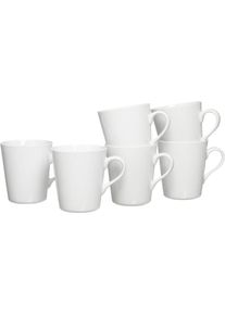 Ritzenhoff & Breker Ritzenhoff & Breker, Becher &raquo;Vio&laquo; 6-teilig, wei&szlig;, Porzellan, &Oslash; 9 cm x 10 cm