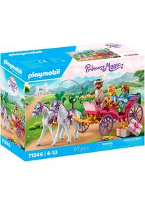 Playmobil, Konstruktions-Spielset &raquo;Kutschfahrt mit Prinzessin und Prinz (71846), Princess Magic&laquo; Made in Europe, bunt, Einheitsgr&ouml;&szlig;e, Konstruktions-