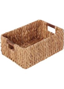Home Affaire, Home Affaire Organizer &raquo;Flechtkorb&laquo; Aufbewahrungskorb, (B/T/H): 39/27/16 cm, natur, Geflecht Wasserhyazinthe