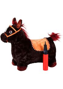 KNORRTOYS, H&uuml;pftier &raquo;Pferd braun&laquo; inkl. Luftpumpe, mit Kuschelbezug, braun