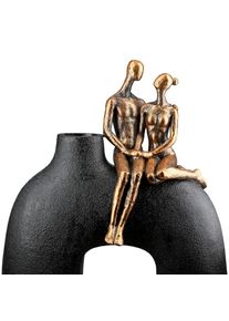 Casablanca By Gilde, Casablanca by Gilde Tischvase &raquo;Vase Frau; Mann Movement schwarz H. 25,5 cm&laquo;, schwarz, Kunstharz, B/H/T: 23 cm x 25,5 cm x 12 cm