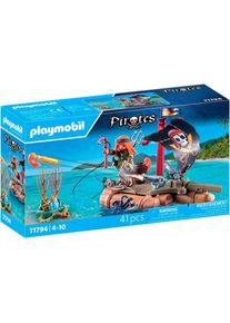 Playmobil, Konstruktions-Spielset &raquo;Schatzbergung auf Piratenfloss (71794), Pirates&laquo;, bunt, Einheitsgr&ouml;&szlig;e, Konstruktions-Spielset