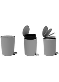 Bischof, Kosmetikeimer &raquo;Piaso&laquo; 1 Beh&auml;lter &Oslash; 21 cm, H&ouml;he 28 cm, Fassungsverm&ouml;gen 5,5 l, grau, Acrylnitril-Butadien-Styrol (ABS), B/H/T: 28 cm