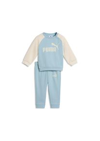 Puma, Unisex, Puma Trainingsanzug &raquo;MINICATS ESS RAGLAN CREW SET FL INF&laquo; 2 tlg. f&uuml;r Kinder, mit Kapuze, mit innenliegendem Kordelzug, seafoam, 104, 