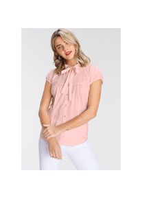 AJC Schluppenbluse, mit Schleife zum Binden rosa 44 Romantische figurbetonte Bluse von AJC