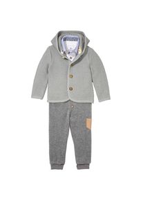 Turi Landhaus Body, (3 tlg.), mit Hemdkragen grau 74 N-Gr Bestehend aus Strickjacke, Hemdbody und Hose