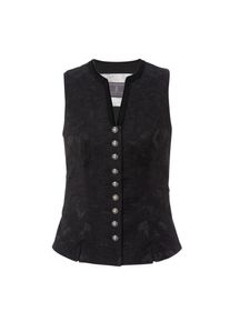 Turi Landhaus Trachtenshirt, Damen, mit Brokatoptik schwarz 34 Mieder in Brokatoptik