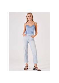 Garcia Spaghettitop, mit feiner Spitze im Ausschnitt blau XL blue grey S&uuml;&szlig;es Top f&uuml;r Damen von Garcia