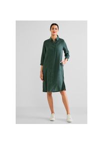 Street One Blusenkleid, in Unifarbe 44 EURO-Gr&ouml;&szlig;en deep leafy green Leinen Shirtkleid