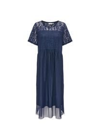 Only CARMAKOMA Partykleid &raquo;CARMARY 2/4 MESH CALF DRESS JRS&laquo; blau S (42/44) N-Gr marine Langes Kleid von Only Carmakoma