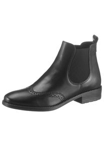 Tamaris Chelseaboots, in eleganter Optik schwarz 41 (7/7,5) Elegante, flache Stiefelette mit Lyralochung