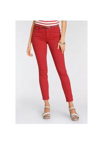 Tom Tailor Polo Team R&ouml;hrenhose, (2 tlg., mit G&uuml;rtel in Lederoptik), in elastischer Twill-Qualit&auml;t rot 46 N-Gr Hose mit G&uuml;rtel in Lederoptik von...