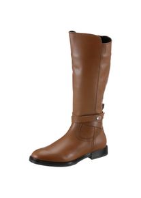 Tommy Hilfiger Stiefel &raquo;BOOT TOBACCO&laquo;, mit seitlichem Logo braun 30 cognac Modischer Stiefel mit Innenrei&szlig;verschluss