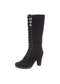 Andrea Conti Schn&uuml;rstiefel, mit Zipp seitlich schwarz 36 sehr bequemer Stiefel