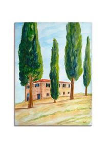 Artland Wandbild &raquo;Landhaus in der Toskana&laquo;, Europa, (1 St.), als Leinwandbild, Wandaufkleber oder Poster in versch. Gr&ouml;&szlig;en gr&uuml;n