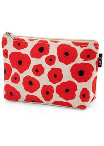 MELAWEAR Kulturbeutel Blumenprint rot-natur