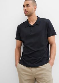 Poloshirt aus reiner Bio-Baumwolle in schwarz, Gr&ouml;sse 52/54 (L), 100% Baumwolle, bonprix
