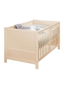 Roba Gitterbett , Hellbraun , Holzwerkstoff , Schichtholz , 78x78x142 cm , zum Juniorbett umbaubar, h&ouml;henverstellbar, Lattenrost inklusive, Schlupfsprossen , Baby- und Kinderm&ouml;bel, Babyzimmer, Babybetten, Gitterbetten