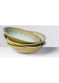 Gipfelst&uuml;ck, gipfelst&uuml;ck Suppenteller &raquo;Flussufer&laquo; Reaktivglasur aussergew&ouml;hnlicher, visueller Farbverlauf, &Oslash; 21 cm, blau,gr&uuml;n,wei&szlig;, Keramik, 21 cm