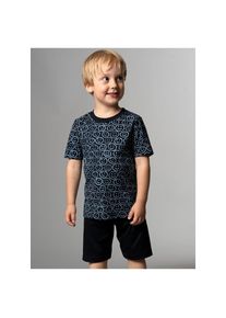 TRIGEMA, Herren, Schlafanzug &raquo;TRIGEMA Kurzer Schlafanzug mit Smiley-Motiv&laquo; 1 tlg., navy, XS, 100 % Baumwolle, Ringgarn supergek&auml;mmt