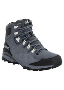 Jack Wolfskin, Herren, Wanderschuh &raquo;REFUGIO TEXAPORE MID M&laquo; wasserdicht, Trekkingschuh, grau, schwarz, 46, Vielseitiger Wanderschuh von Jack Wolfskin 