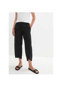 bonprix, Unisex, bonprix 3/4-Hose &raquo;3/4-Hose aus leichtem Leinen-Mix&laquo; aus Leinen-Mix, mit Seitenschlitzen, Regular Fit, casual Stil, schwarz, 56, N-Gr,