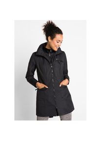 bonprix, Unisex, bonprix Funktionsmantel wasserdichtes und winddichtes Obermaterial, ausgestellte Passform, schwarz, 46, Funktionsmantel mit Kapuze 