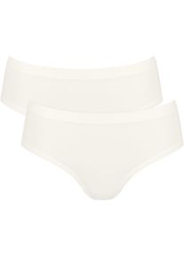 Sloggi, Unisex, Sloggi Hipster &raquo;GO Sense&laquo; 2er Pack, superweicher Modalmix, flache Kanten, elastisch, nahtlos, silk wei&szlig;, XS, Unisex-Slip von Sloggi