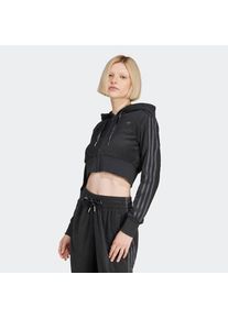 adidas originals, Unisex, adidas originals Trainingsjacke &raquo;SHRT FZ HOODIE&laquo;, carbon, XL, Eine etwas k&uuml;rzer geschnittene Kapuzenjacke mit den 3-Streifen