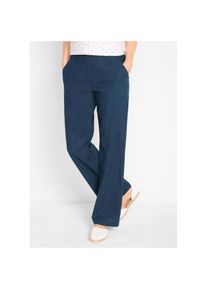 bonprix, Unisex, bonprix Leinenhose aus Leinen-Baumwoll-Mix, Loose Fit, komfortable Leibh&ouml;he, dunkelblau, 52, N-Gr, Leinenhose mit lockerer Passform 
