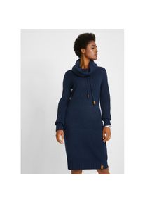 bonprix, Unisex, bonprix Strickkleid &raquo;Strickkleid mit Schalkragen&laquo; f&uuml;r vielseitige Anl&auml;sse, aus Polyacryl, schmale Passform, dunkelblau, 40/42 (M), N-