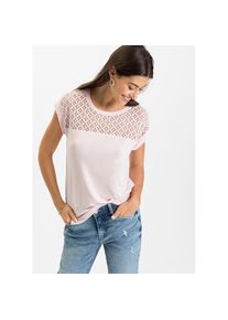 bonprix, Unisex, bonprix T-Shirt &raquo;Shirt aus Viskose-Mix&laquo; gerade Passform, Kurzarm, f&uuml;r vielseitige Anl&auml;sse, aus Viskose-Mix, zartrosa, 40/42 (M), T-