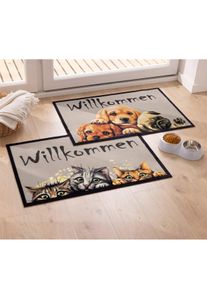 WITT Fussmatte, Hundekinder, Gr&ouml;&szlig;e 40x60 cm, 100% Polyamid