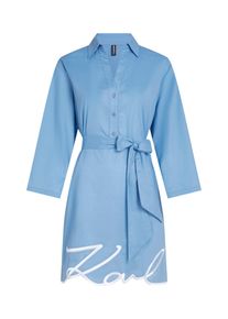 K by KARL LAGERFELD Karl Lagerfeld Strandkleid 'Signature' Damen Gr&ouml;&szlig;e 40 himmelblau