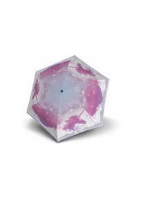 Jelmoli Taschenregenschirm &raquo;Rookie manuel reflektierend&laquo;, wei&szlig;, pink