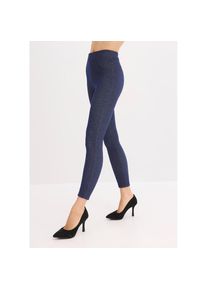bonprix, Unisex, bonprix Thermoleggings &raquo;Thermo Leggings in Jeansoptik&laquo; aus Polyester, w&auml;rmend, mit Elasthan-Anteil, in Jeansoptik, blau meliert, 56/