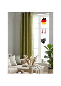 WIRTH, Vorhang &raquo;Trondheim B&laquo; &Ouml;sen 1 Stk. tlg., hellgr&uuml;n, Chenille, Polyacryl