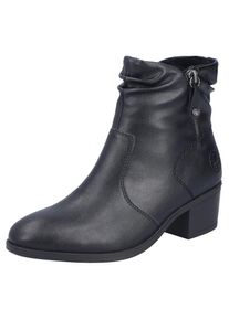 Rieker, Unisex, Stiefelette Boots, Klassik-Stiefelette, Blockabsatz, mit slouchy Schaft, schwarz, 43, Stiefelette mit Innen- und Zierreissverschluss