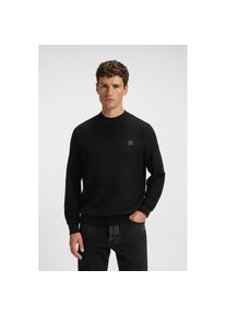 BOSS Orange, Herren, BOSS Orange Strickpullover &raquo;Anion&laquo; Rundhalsausschnitt, Regular Fit, BOSS-Label, schwarz001, L, Pullover von BOSS Orange Menswear