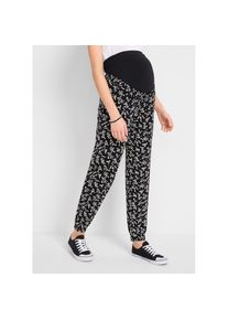 bonprix, Unisex, bonprix Umstandshose &raquo;Umstandshose mit verspieltem Druck aus Viskose-Mix, Loose Fit&laquo; aus Viskose-Mix, mit elastischem Bauchband, 