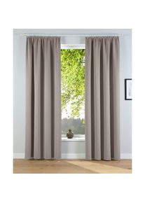 Goodproduct, GOODproduct Verdunkelungsvorhang &raquo;Solana, Gardinen mit Kr&auml;uselband, Vorh&auml;nge, Wohnzimmer, modern,&laquo; Kr&auml;uselband 2 Stk. tlg. 2er-Set 