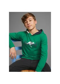 Kangaroos, Herren, Kangaroos Kapuzenshirt &raquo;Logo-Print&laquo;, f&uuml;r den sportlichen Look, gr&uuml;n, 176/182, Kangaroos Kapuzenshirt f&uuml;r Jungen