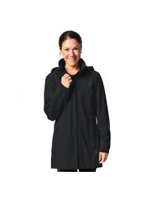 Vaude, Unisex, Vaude Regenjacke &raquo;WOMEN'S ESCAPE PARKA&laquo; 1 Stk. tlg. l&auml;ngerer Schnitt, mit verstellbarer, im Kragen verstaubarer Kapuze, schwarz, 38, 