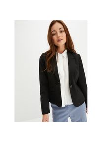 bonprix, Unisex, bonprix Kurzblazer &raquo;Kurzblazer&laquo; eleganter Stil, Slim Fit, aus Polyester und Elasthan, schwarz, 46, Kurzblazer im festlichen Stil f&uuml;r 