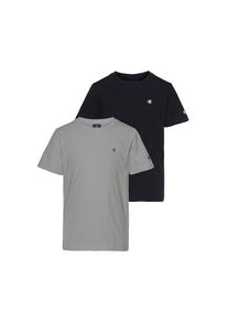 Champion, Herren, T-Shirt Packung, 2 Stk. f&uuml;r Kinder, schwarz, grau, S (128/134), 2-er Pack T-Shirt von Champion