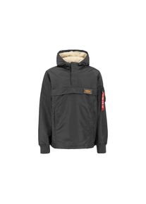 Alpha Industries, Herren, Anorak &raquo;HPO Anorak&laquo;, grauschwarz, S, Flight Nylon Stoff